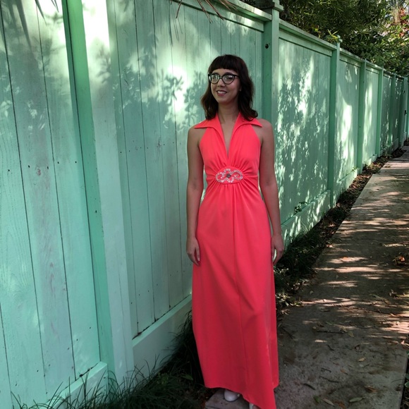 💃🏼 Vintage Neon Pink Disco Dress💃🏼 - Picture 5 of 8